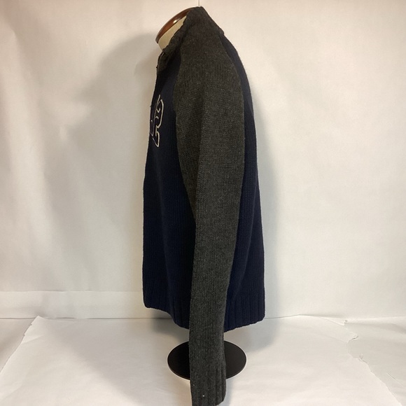 Vintage 90s Abercrombie & Fitch Mens Muscle Lambswool zip up Sweater size XL - Picture 5 of 9